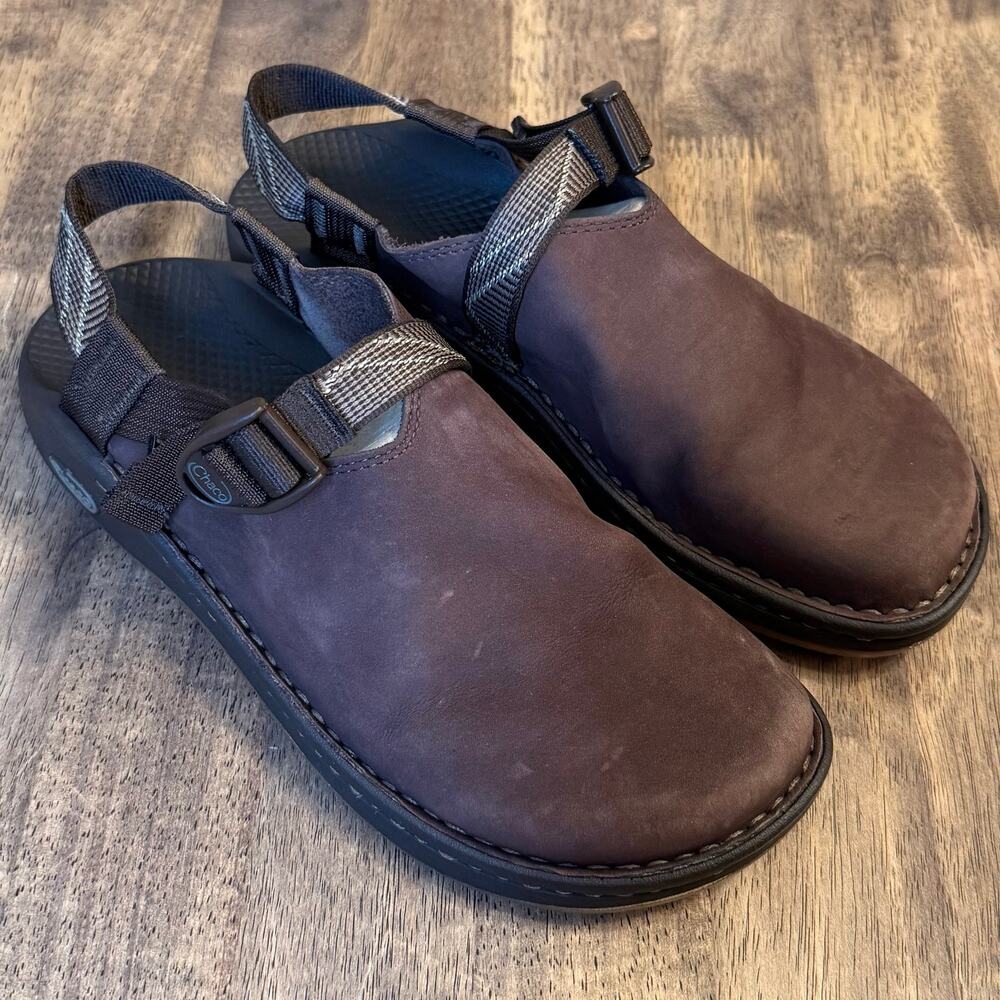 Chaco ToeCoop Hiking Shoes Leather Slip-On Chocolate Brown/Craft Women’s Size 10 - Picture 2 of 13